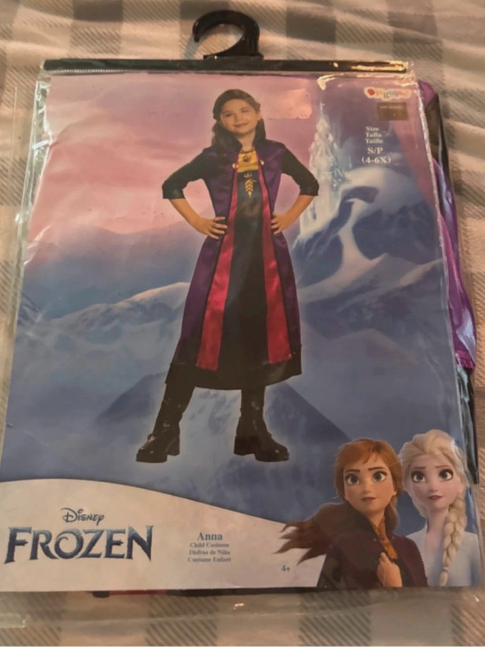 Disguise Girls Anna Costume Purple and Black with Magenta Accents